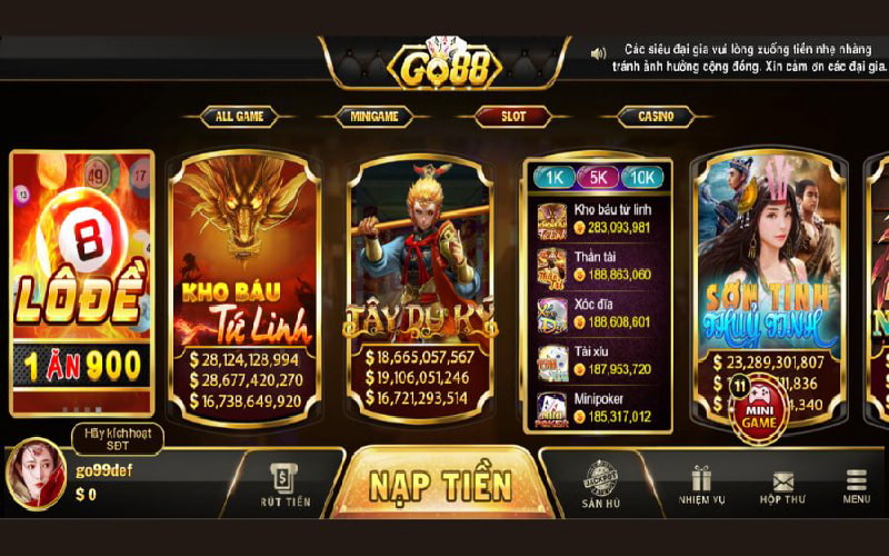 Một số sản phẩm cá cược nên trải nghiệm khi đăng nhập Go88