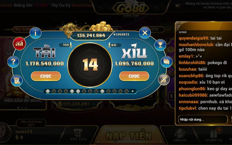 Đôi nét về về trò chơi Tài Xỉu Go88