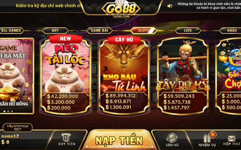 Giới thiệu tổng quan về Nổ Hũ Go88