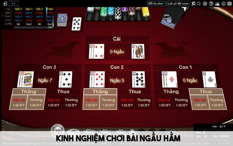 Kinh nghiệm chơi bài ngầu hầm hiệu quả nên áp dụng