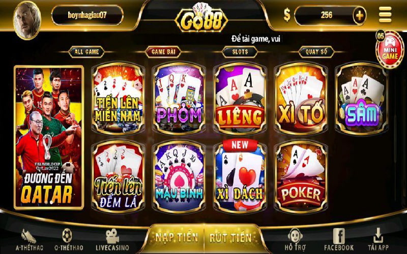 Top những tựa game đánh bài hấp dẫn tại Go88